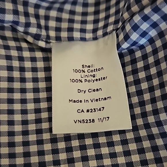 Talbots Navy Short Trench Coat Size M - Picture 8 of 10